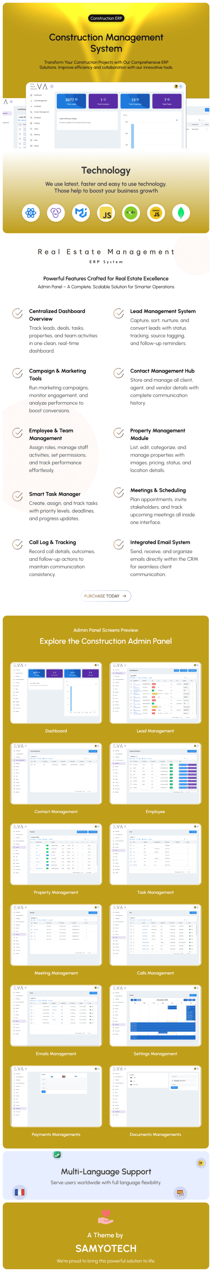 Construction ERP | Construction Management System | Real Estate Construction ERP