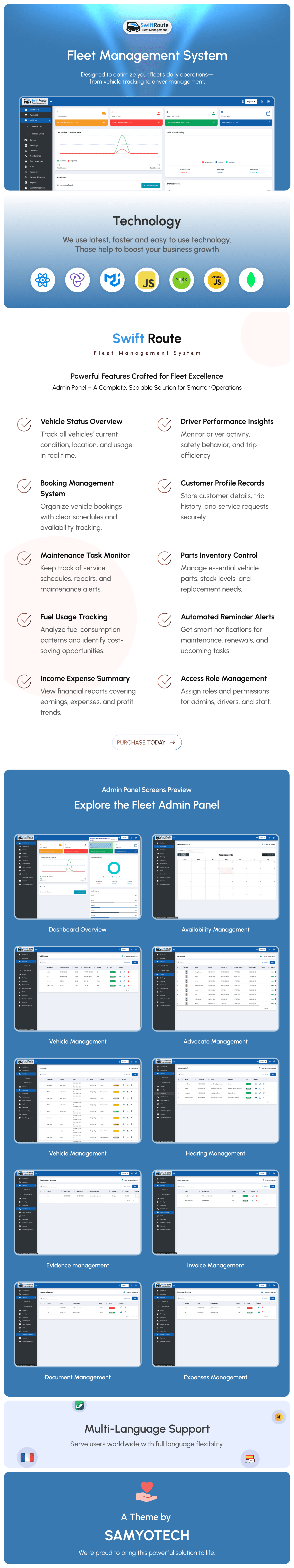 SwiftRoute | Comprehensive Fleet Management System