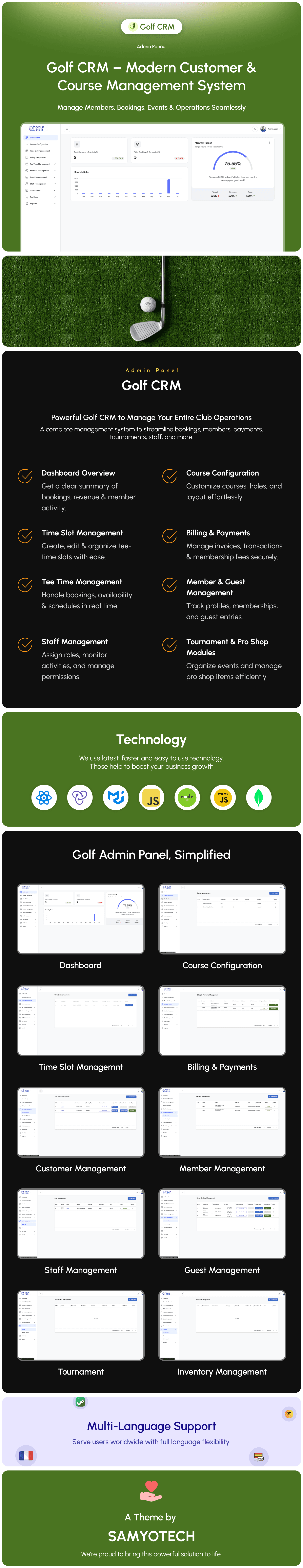 GolfCRM | Golf Course & Club Management System