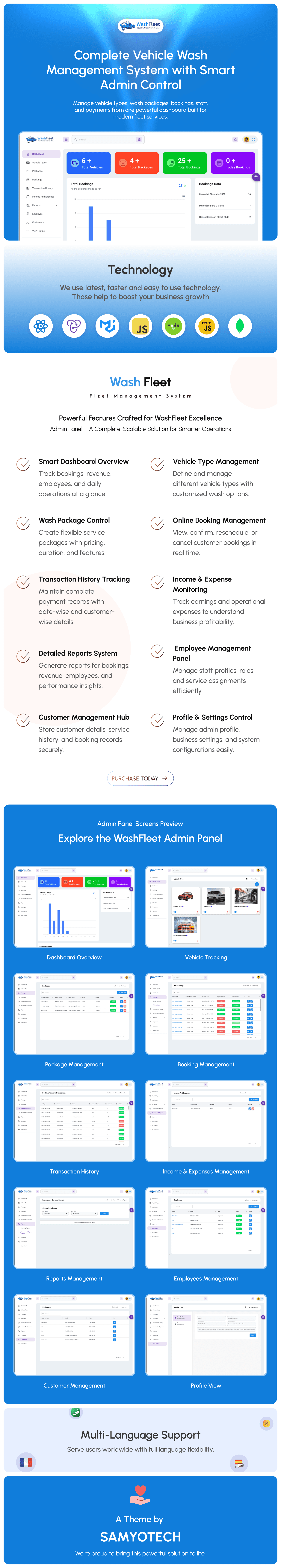 WashFleet | Vehicle Washing & Fleet Management System
