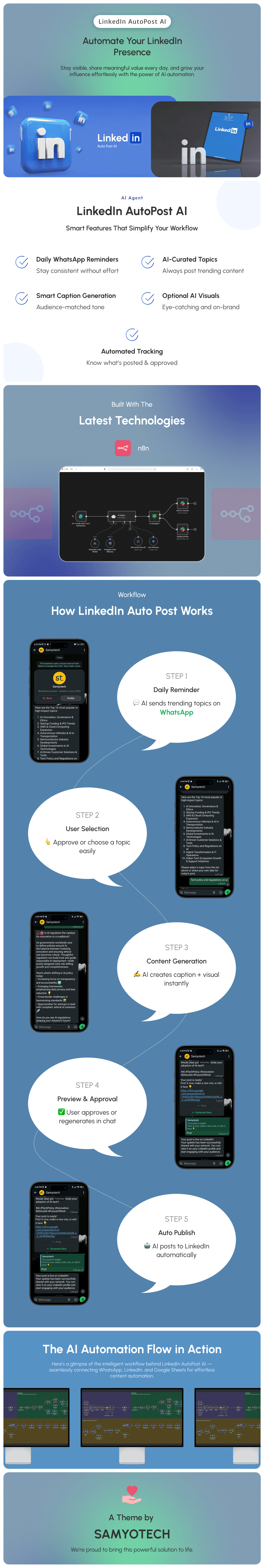 Linkedin Caption Generate & Post