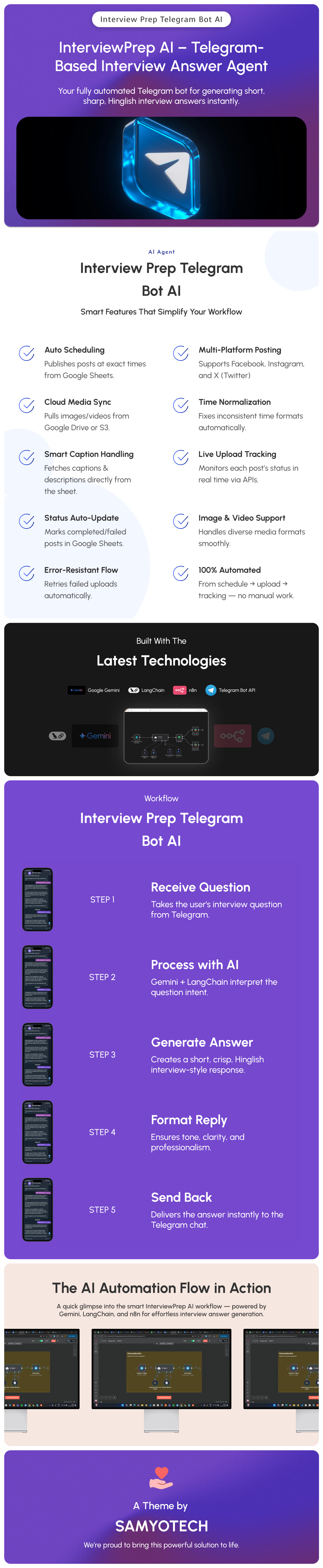 Interview Prep Telegram Bot AI | Samyotech